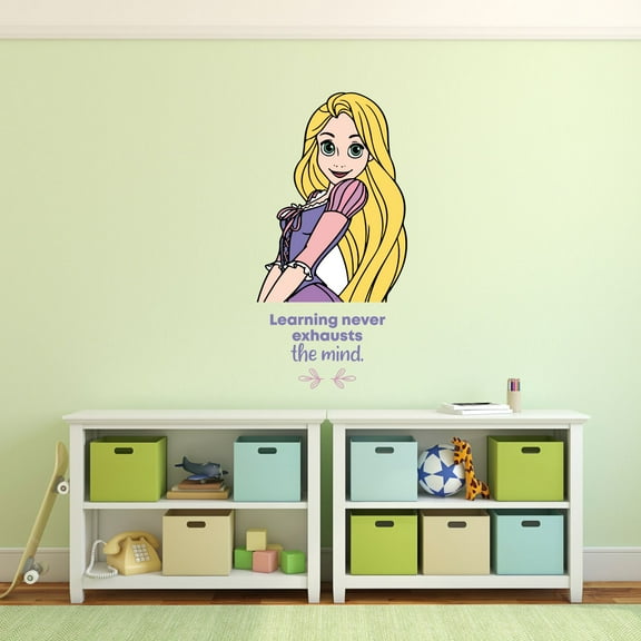 Learn Tangled Rapunzel Life Quote Cartoon Quotes Decors Wall Sticker Art Design Decal for Girls Boys Kids Room Bedroom Nursery Kindergarten Home Decor Stickers Wall Art Vinyl Decoration (30x15 inch)
