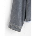 thumbnail image 4 of Dobladillo desgarrado Doblad Tamaño MÁS Tamaño de la chaqueta de mezclilla Rosegal Chaquetas de talla grande, 4 of 5