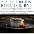 thumbnail image 2 of Bellemain Set of 6 Creme Brulee Porcelain Ramekins Mini Casserole Bowl Set, White, 4 oz Capacity, 2 of 7