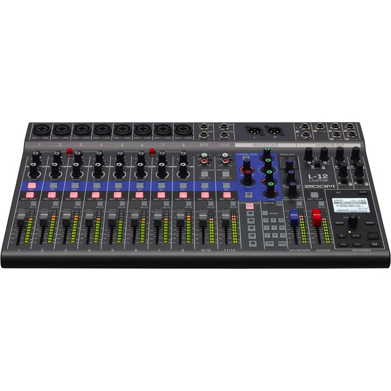 Zoom LiveTrak L-12 Digital Mixer & Multitrack Recorder, for Music