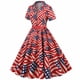 thumbnail image 3 of Vestidos Para Mujer Vestidos Casuales Moda Retro Jersey Estampado Erógeno Manga Corta Vestido Largo Odeerbi ODB158524, 3 of 7