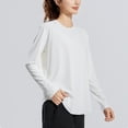 thumbnail image 4 of MHFRRA Camiseta deportiva de Yoga con Protección Solar, Manga Larga, Ligera, de Secado Rápido, para Senderismo y deportes. Blanco, 4 of 4