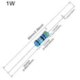 thumbnail image 2 of Resistencia EDGELEC 100 Uds 82 ohm 1W 1 vatio 1% tolerancia resistencia fija de película metálica múltiples valores de resistencia opcionales, 2 of 3