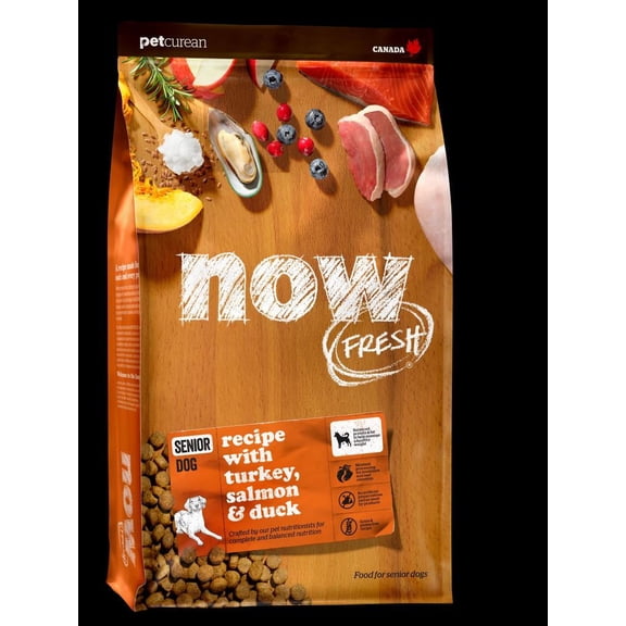 Petcurean Now! Fresh Grain Free Senior Dry Dog Food 12 lb