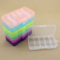 thumbnail image 4 of 10-Slot Jewelry Rings Ear Stud Holder Beads Storage Box Case Container Organizer, 4 of 10