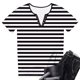 thumbnail image 5 of Camisas de Manga Corta para las Mujeres Casual Impresión No Estructurada Botón Arriba Blusa Cuello Tripulado Top de Verano, Tops de Manga Corta de las Mujeres Casual, 5 of 6