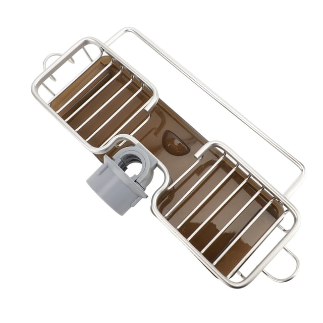 Soporte De Esponja De Cocina Sobre Grifo, Con Estante De Drenaje De Grifo Desmontable, Organizador De Fregadero De Aluminio Espacial Para Esponjas, Cepillos Y Jabón, Instalación