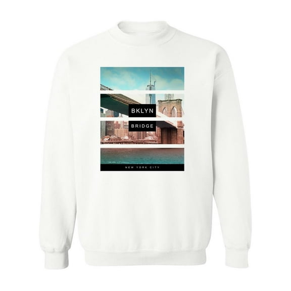Brooklyn Bridge Abstract Design. Sweatshirt Men -Image by Shutterstock, Male 4X-Large