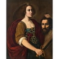 thumbnail image 2 of Piedmontese School 12x14 Black Ornate Wood Framed Double Matted Museum Art Print Titled: Judith with the Head of Holofernes (17th Century), 2 of 5