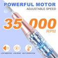 thumbnail image 2 of Lima eléctrica inalámbrica para uñas Nail Drill MEKK 35000 RPM, naranja y azul, 2 of 6
