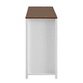 thumbnail image 6 of Hassch Farmhouse Buffet Cabinet, Sideboard with Sliding Barn Door and Mesh Doors, Coffee Bar Cabinet with Open Shelf, Storage Cabinet for Kitchen, Dining Room, Living Room, Easy Assembly, Brown+White, 6 of 11