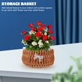 thumbnail image 3 of Woven Planter Basket Natural Handwoven Plant Pot Container Farmhouse Planter Rattan Basket, 3 of 9