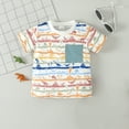 thumbnail image 4 of Boys Dinosaur Prints Summer Short Sleeve T Shirt Tops Sports Short Pants Two Outfits, 4 of 9
