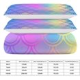 thumbnail image 2 of HAHDAXIA Mermaid Print Bedding Solid Comforter Set for All Seasons,3 Pieces(1 Comforter+2 Pillowcases),Soft Microfiber Bedding Set Queen(90"x90"), 2 of 7
