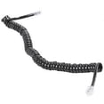 thumbnail image 2 of 9.3" Black Rj9 Telephone Modem Coiled Cord Cable - Phone Accessories, 2 of 5