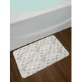 thumbnail image 2 of Asian Bath Mat, Oriental Checkered Pattern Grid Style Patchwork Design Mosaic Ornamental Design, Non-Slip Plush Mat Bathroom Kitchen Laundry Room Decor, 29.5 X 17.5 Inches, Grey Tan Taupe, Ambesonne, 2 of 2