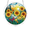 thumbnail image 4 of Acrylic Suncatcher Puzzle, Colorful Sunflower Suncatcher - 7.5 Inch Stained Glass Window Hanging Sun Catcher Garden Decor, DIY Suncatcher Kits for Adults, 4 of 10