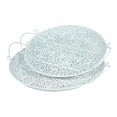thumbnail image 1 of Benzara BM165036 2 Piece Metal Tray - White, 1 of 1