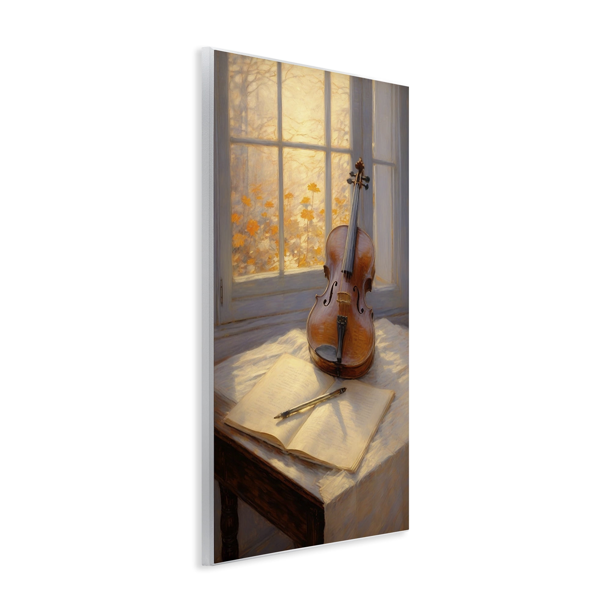 Stupell Industries Autumn Sunlit Violin Wall Plaque Art, design by Angie Hawke