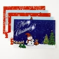 thumbnail image 4 of Mantel individual navideño, mantel para mesa de comedor, mantel para tazas, mantel de muñeco de nieve de noche Muñeco de nieve nocturno, 4 of 9