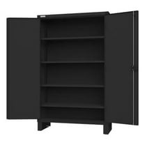 Durham 2703-4S-08T 48 x 18 x 78 in. Cabinet with 14 Gauge, 4 Shelves - Black