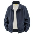 thumbnail image 2 of Men's Polar Lined Jacket Warm Full Zip Up Thick Jacket Soft Outwear Winter Coat with Zipper Pocket,For men in autumn and winter, there are warm, thickened jackets, warm jackets, 2 of 5