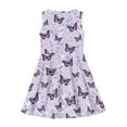 thumbnail image 4 of FOR U DESIGNS Purple Butterfly Sleeveless Dress for Teen Girls 3-4 Years Fashion Elegant Princess Dresses Summer Going Out Jumpskirt Kids Casual A Line Skater Dress, 4 of 6