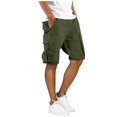 thumbnail image 2 of Mens Baggy Cargo Shorts Corduroy Casual Elastic Waist Lightweight Outdoor Hiking Work Short, 2 of 5
