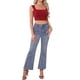 thumbnail image 2 of INSPIRAR CHIC Top de Tirantes Sin Mangas Cuello Cuadrado Ajustado Crop para Fiesta XL Rojo Oscuro, 2 of 6