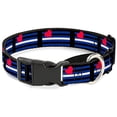 thumbnail image 1 of buckle-down flag leather black blue red white martingale dog collar, 1 of 1