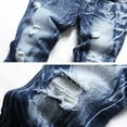 thumbnail image 2 of Keevoom Boys Skinny Fit Ripped Distressed Stretch Slim Washed Jeans, 2 of 5