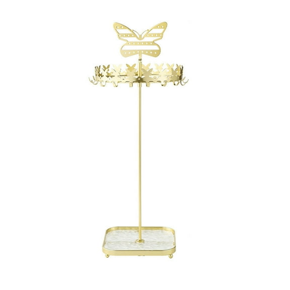 HUANLEDASH Jewelry Rack Butterfly Shape Necklace Holder Detachable Stable Base Home Decoration Earrings Organizer Shop Jewelry Retail Display Stand