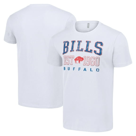 Men's Starter White Buffalo Bills Throwback Logo T-Shirt