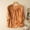 Orange, variant on ClodeEU Women's Vintage Embroidered Lace Trim Elbow Sleeve Crop Top,Loose Fit Casual Blouse Orange,Womens Plus XXL