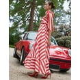 thumbnail image 5 of Women Summer Floral Sleeveless Maxi Dress Casual Spaghetti Strap Tiered Flowy Beach Long Dress Red L, 5 of 9