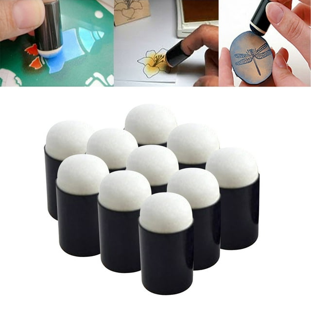 Proyectos de pintura artesanal Daubers, 10 piezas Esponja para dedos Daubers Esponja para dedos Daubers Esponja para pintar con dedos Rendimiento finamente sintonizado