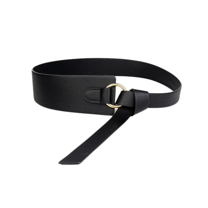 Wide Leather Belt Female Tie Waistband Thin Bow Belts for Women Wedding