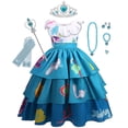 thumbnail image 1 of Encanto Mirabel Madrigal disfraz bebé niña princesa Vestido cumpleaños Halloween Cosplay fiesta graduación noche Vestido niñas ropa 2T (etiqueta 100) Gao Jinjia LED, 1 of 2