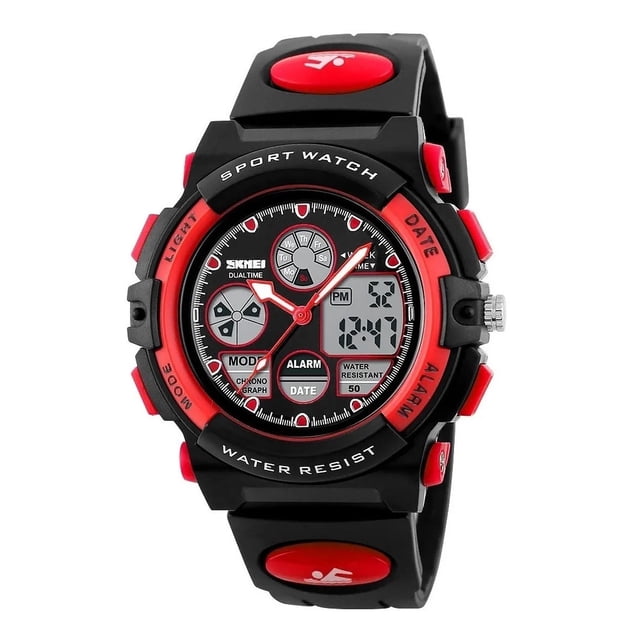 Reloj Deportivo Digital Impermeable Para Niños Malubero Sports rojo