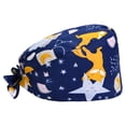 thumbnail image 2 of 8 Pcs Gourd Caps Nurse Long-time Service Pure Color Dull Polish Printed Professional Assorted Colors Work Uniform Operating Hats L09, 2 of 6