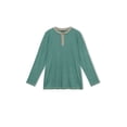 thumbnail image 5 of GENTS BLISS Crew Neck Henley Men Shirts Long Sleeve Shirts for Men Casual Color Block Tops, 5 of 7
