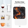 thumbnail image 6 of Honeii Molten Lava Abstract Flow Print Leather Coaster Set of 4, Ideal for Safeguarding Your Furniture from Drinks Spills and Effortless Cleanup-Square, 6 of 6