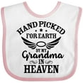 thumbnail image 3 of Inktastic Handpicked for Earth by My Grandma in Heaven Angel Wings Boys or Girls Baby Bib, 3 of 4