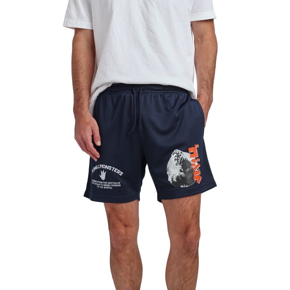 Godzilla King of Monsters Men's Navy Blue Lounge Shorts  XXL