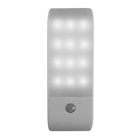 

Clearance! 12 LED PIR Infrared Stick-on Rechargeable Wardrobe Night Light USB Motion Detector Induction Sensor Closet Corridor Lamp 5V