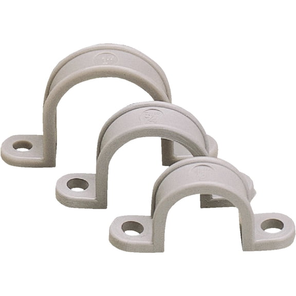Gardner Bender Two Hole Plastic Strap - Heavy-Duty, Gray - 3 Pack, 1-Inch