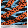 thumbnail image 2 of Soimoi Blue polyester Crepe Fabric Leopard & Wild Animal Skin Print Fabric by Yard 42 Inch Wide, 2 of 3