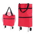 thumbnail image 2 of Sac de Magasinage Pliable Chariot Sac avec Roues Fourre-Tout d'Épicerie Sac à Main Pliable, 2 of 4