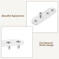 thumbnail image 4 of 20Pcs Flat Straight Brackets, 55x5mm Iron Brace Plate with Screws for Wood Furniture Mending Repairing, White, 4 of 5
