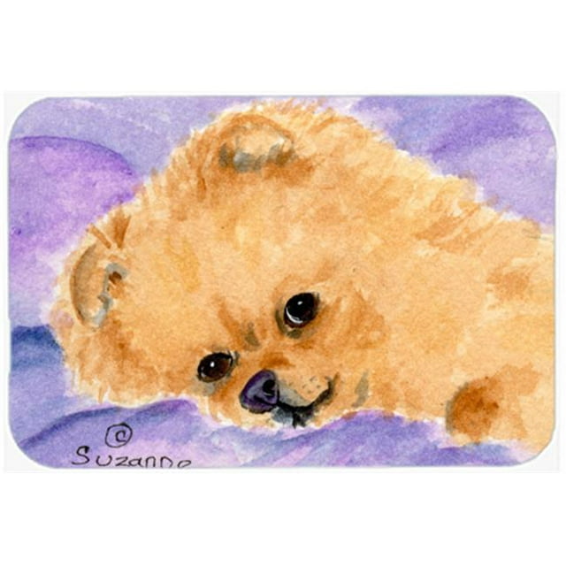 Carolines Treasures SS8834LCB Pomeranian Glass Cutting Board- Large